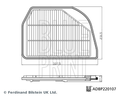 Повітряний фільтр   ADBP220107   BLUE PRINT