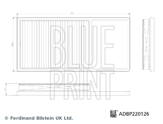 Повітряний фільтр   ADBP220126   BLUE PRINT