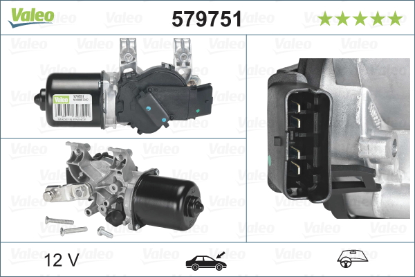 Двигатель стеклоочистителя   579751   VALEO