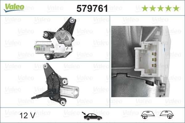 Двигун склоочисника   579761   VALEO