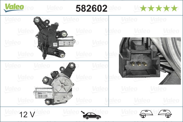 Двигун склоочисника   582602   VALEO