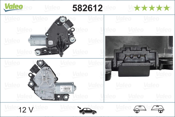 Двигатель стеклоочистителя   582612   VALEO