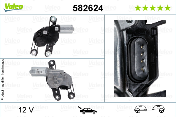 Двигун склоочисника   582624   VALEO