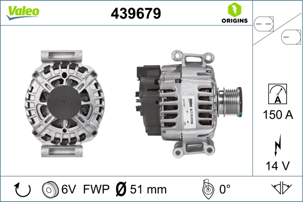 Генератор   439679   VALEO