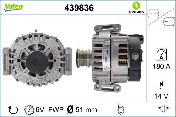 Генератор   439836   VALEO