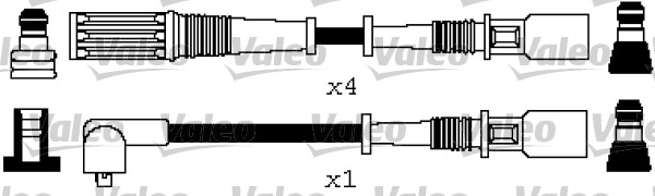 Комплект проводов зажигания   346618   VALEO