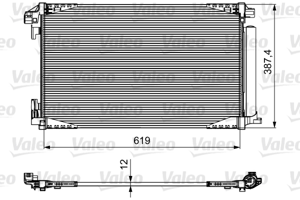 Конденсатор, кондиционер   814027   VALEO