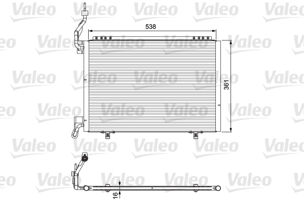 Конденсатор, кондиционер   814075   VALEO