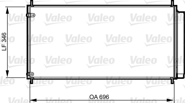 Конденсатор, система кондиціонування повітря   814205   VALEO