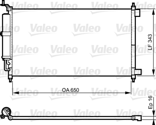 Конденсатор, кондиционер   814221   VALEO