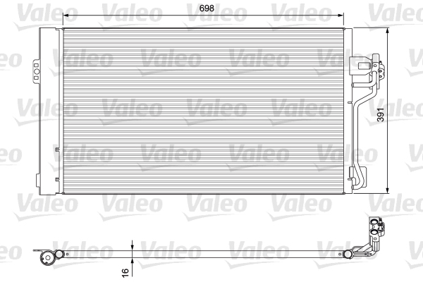 Конденсатор, кондиционер   814391   VALEO