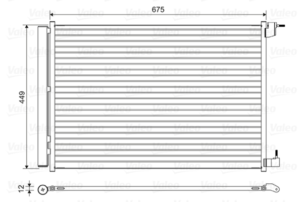 Конденсатор, система кондиціонування повітря   814468   VALEO
