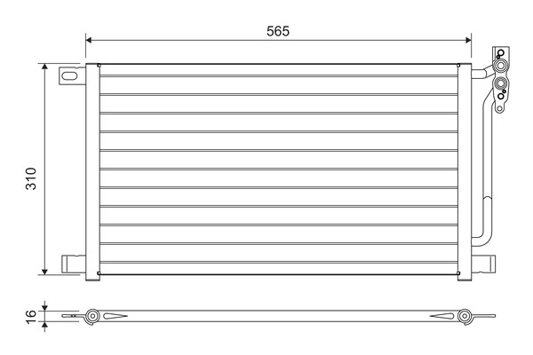 Конденсатор, система кондиціонування повітря   817405   VALEO