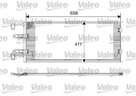 Конденсатор, кондиционер   817645   VALEO