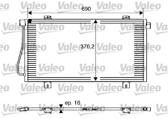 Конденсатор, кондиционер   817742   VALEO