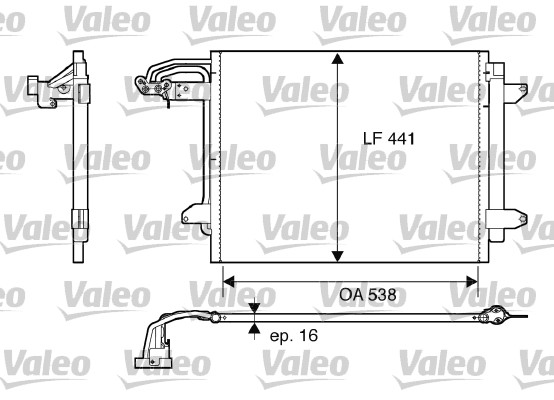 Конденсатор, кондиционер   817806   VALEO