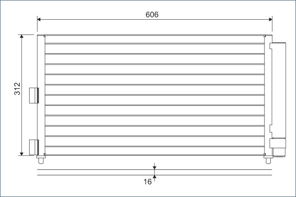 Конденсатор, система кондиціонування повітря   818021   VALEO
