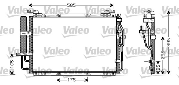 Конденсатор, кондиционер   818075   VALEO