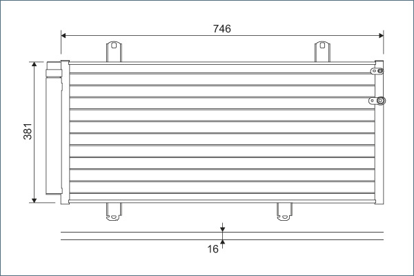 Конденсатор, система кондиціонування повітря   822584   VALEO