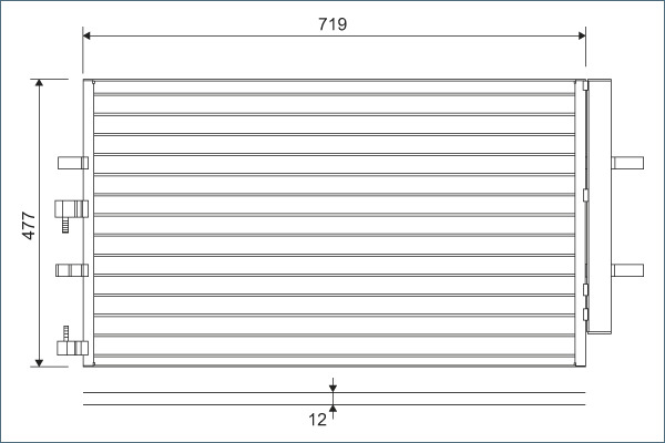 Конденсатор, система кондиціонування повітря   822590   VALEO