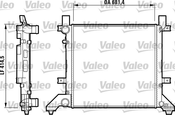 Радиатор, охлаждение двигателя   731605   VALEO