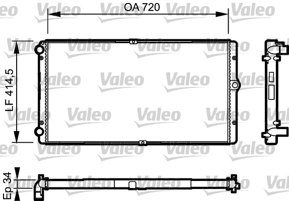 Радиатор, охлаждение двигателя   732177   VALEO