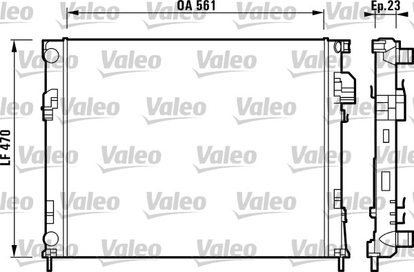 Радіатор, система охолодження двигуна   732853   VALEO