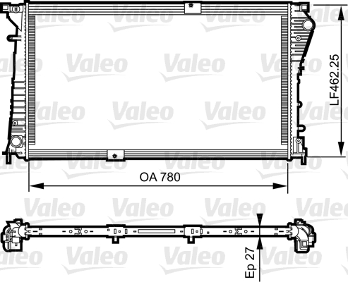 Радіатор, система охолодження двигуна   734931   VALEO