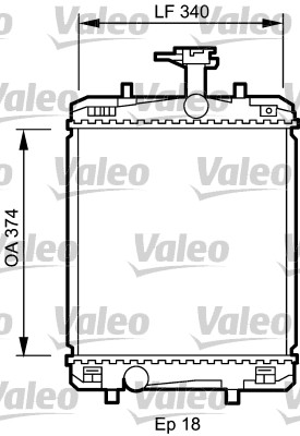 Радиатор, охлаждение двигателя   735072   VALEO