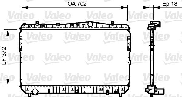 Радиатор, охлаждение двигателя   735159   VALEO