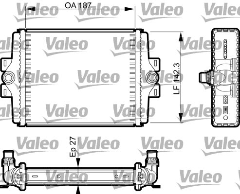 Радіатор, система охолодження двигуна   735467   VALEO