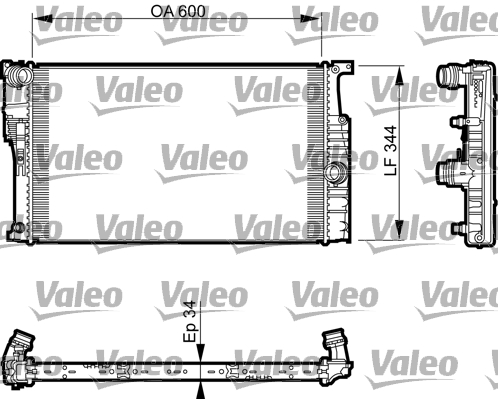 Радіатор, система охолодження двигуна   735493   VALEO