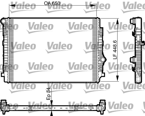 Радіатор, система охолодження двигуна   735549   VALEO