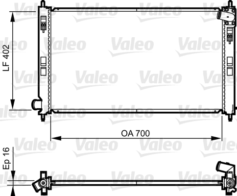 Радиатор, охлаждение двигателя   735575   VALEO