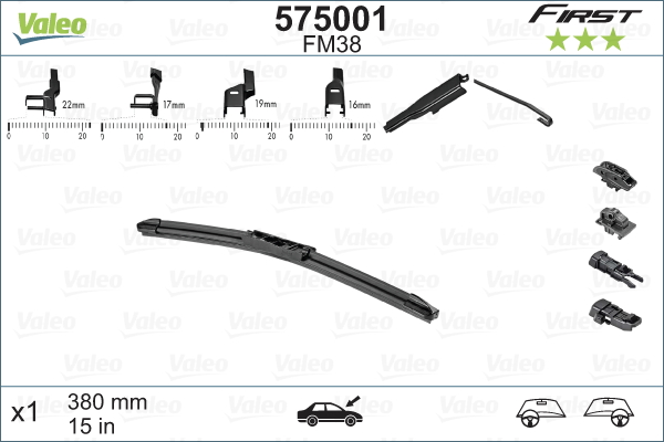 Щітка двірника   575001   VALEO