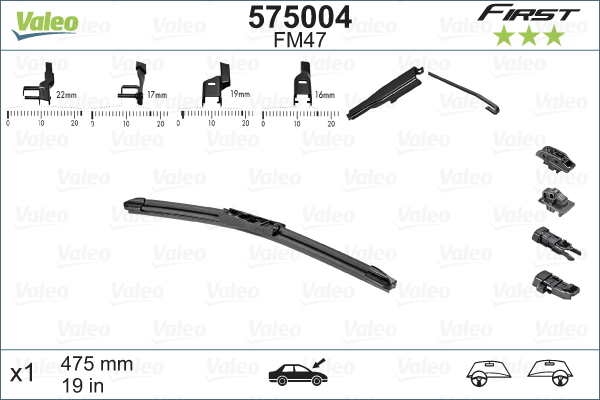 Щітка двірника   575004   VALEO