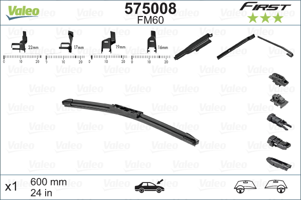 Щітка двірника   575008   VALEO