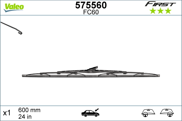 Щітка двірника   575560   VALEO