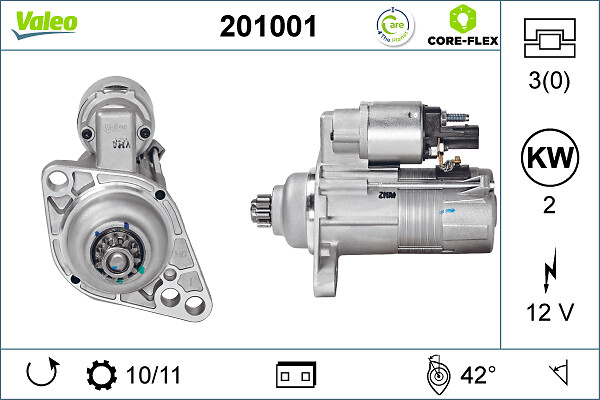 Стартер   201001   VALEO