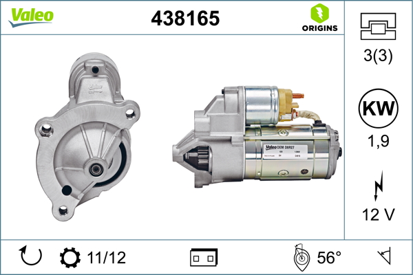 Стартер   438165   VALEO