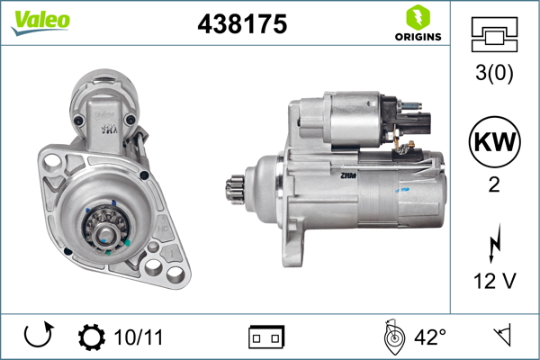 Стартер   438175   VALEO