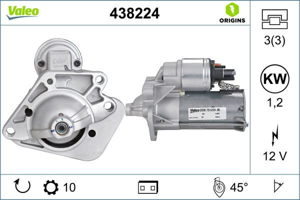 Стартер   438224   VALEO