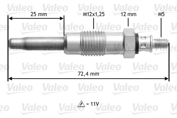 Свеча накаливания   345100   VALEO