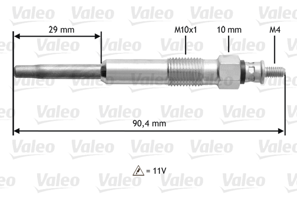 Свеча накаливания   345101   VALEO