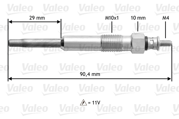 Свеча накаливания   345102   VALEO