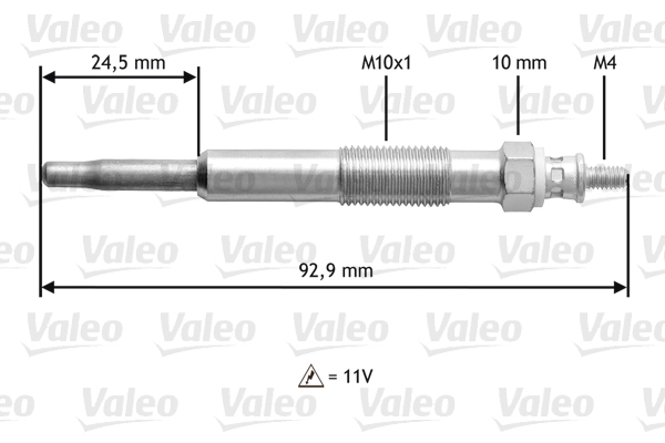 Свеча накаливания   345106   VALEO