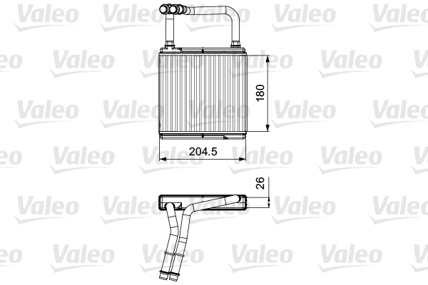 Теплообменник, отопление салона   811526   VALEO