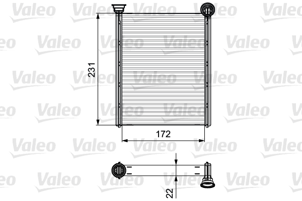 Теплообменник, отопление салона   811534   VALEO