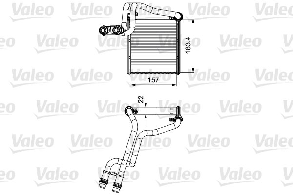 Теплообменник, отопление салона   811536   VALEO