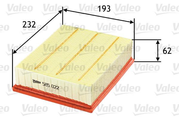 Повітряний фільтр   585022   VALEO